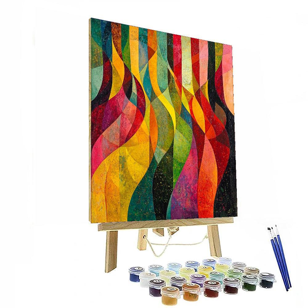 Paul Klee Inspired Vibrant Pathways  Paint By Number