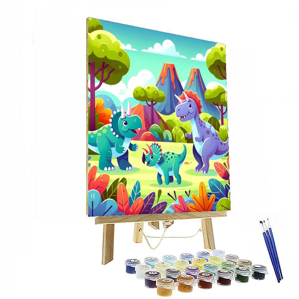 Delightful Dino Friends DIY Paint By Numbers