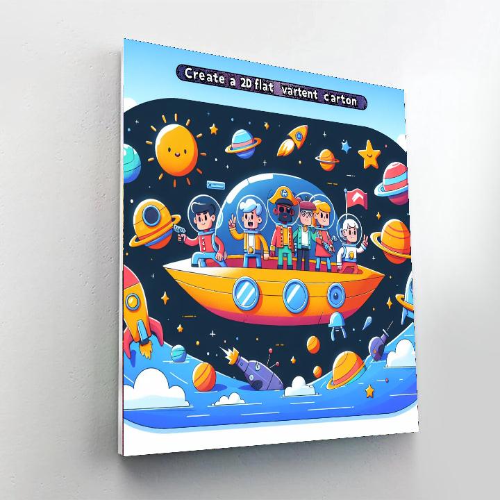 Space Pirates' Treasure Hunt DIY Paint By Numbers