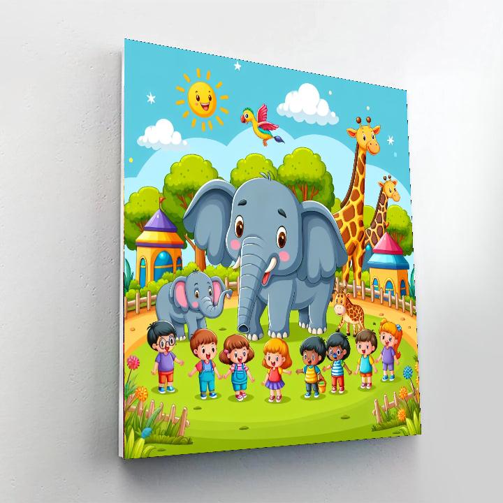 Charming Zoo Painting Number Kit
