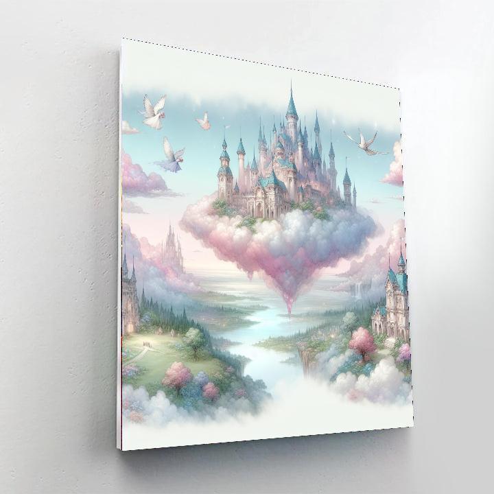 Fantasy Cloud Palace Paint By Numbers Art