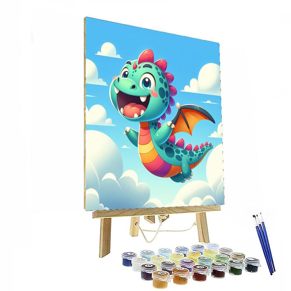 Silly Dragon DIY Paint By Numbers