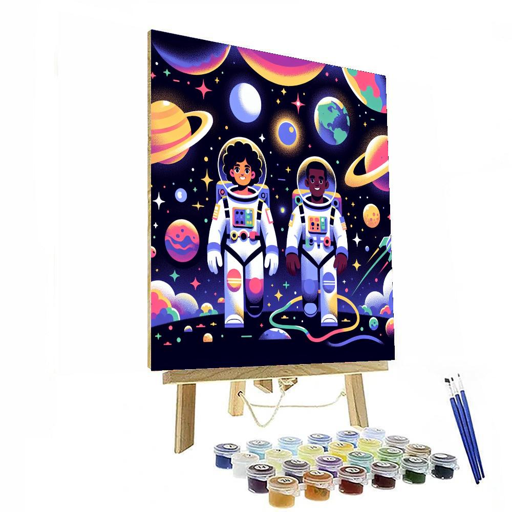 Galactic Adventures In Space Painting By Numbers Kit