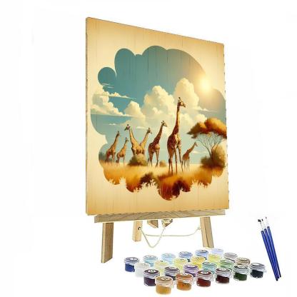 Giraffe's Savannah Grace Paint By Numbers Kits