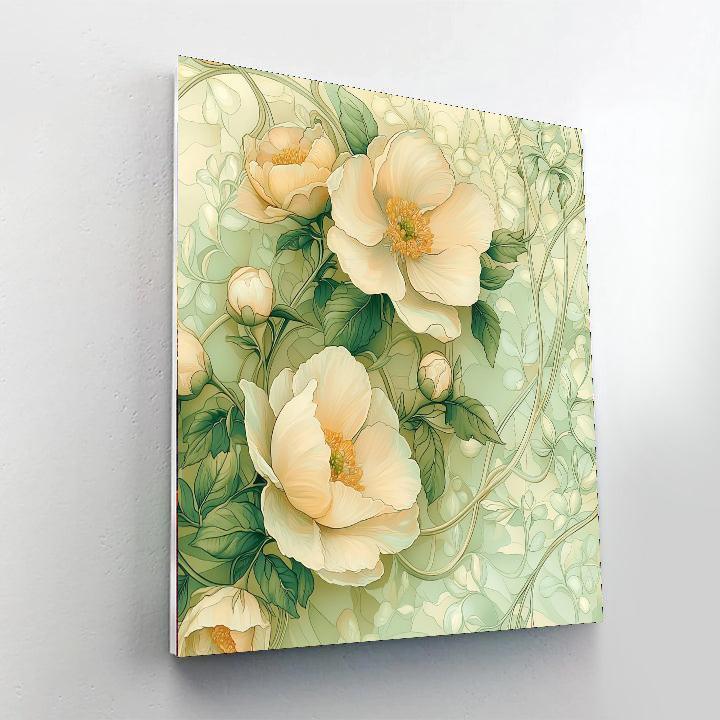 Alphonse Mucha Inspired Dreamscape Blossoms  Paint By Numbers