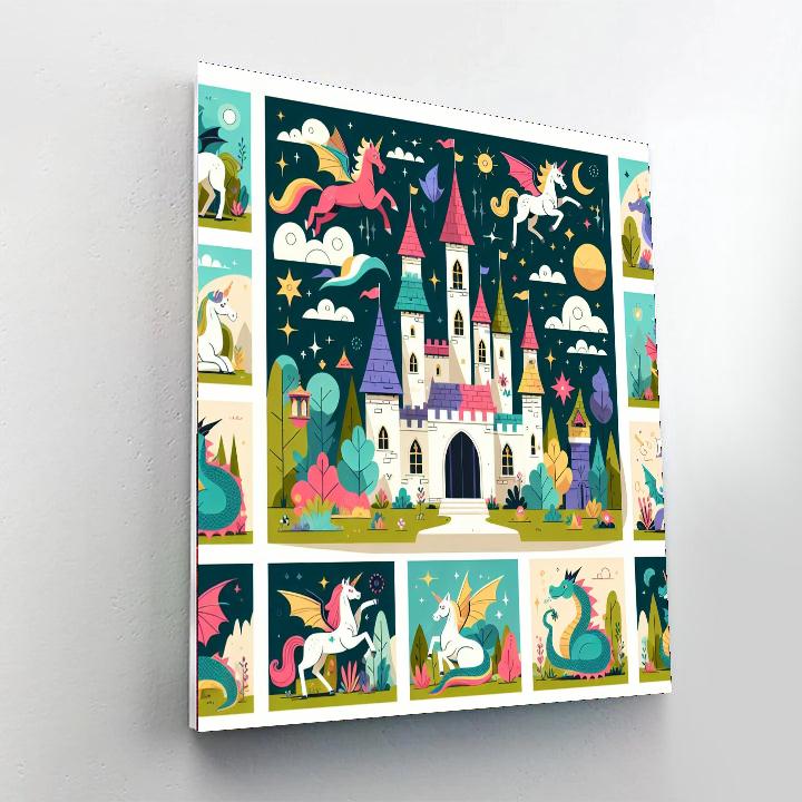 Castle Of Magical Creatures Paint By Color
