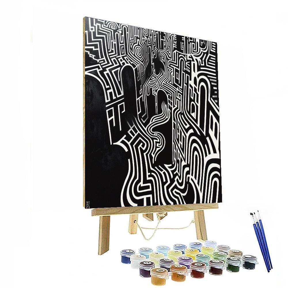 M.C. Escher Inspired Interwoven Realities  Numbered Painting Kits
