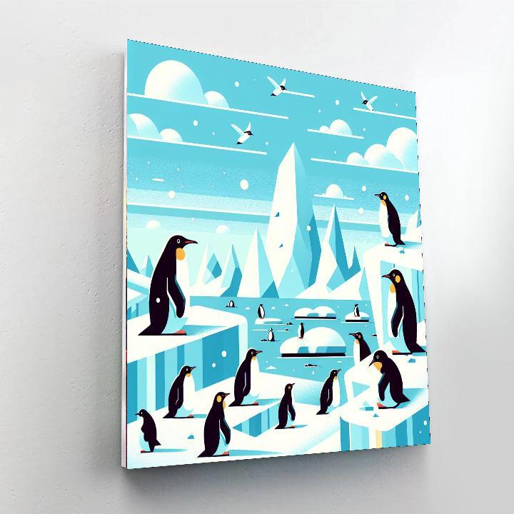 Penguin's Arctic Journey Paint By Color