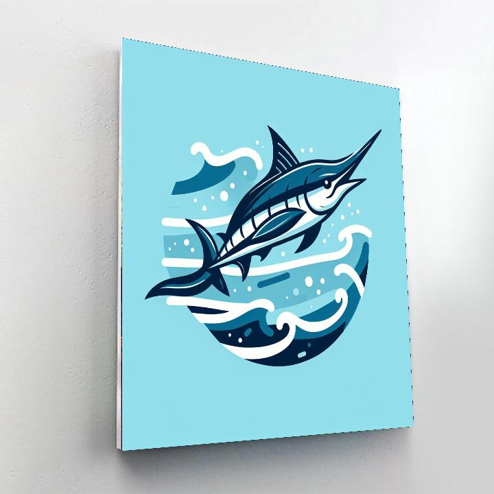 Majestic Marlin Paint By Numbers Art