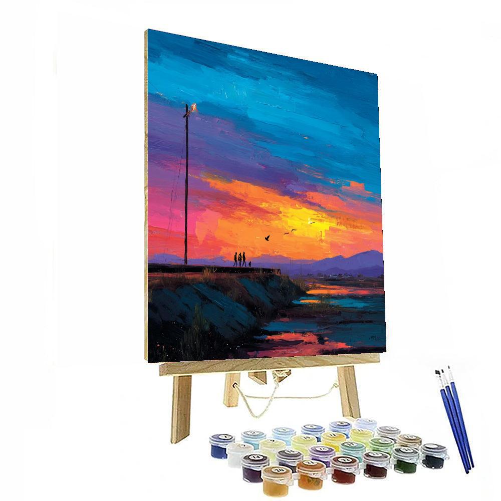 Evening Embrace Number Painting