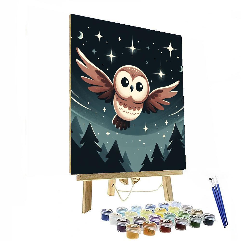 Owl's Midnight Adventure Paint By Numbers Kits