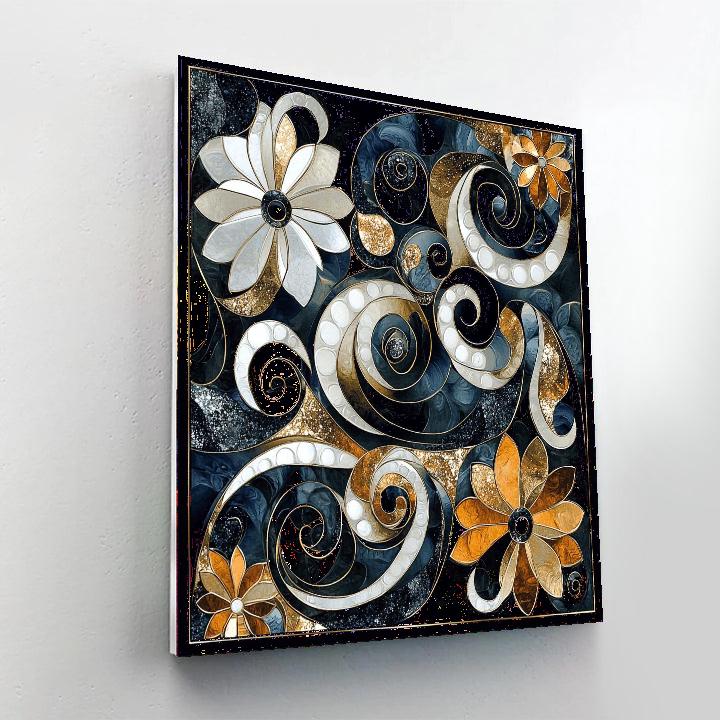 Gustav Klimt Inspired Luminous Reflections  Paint By Numbers Art