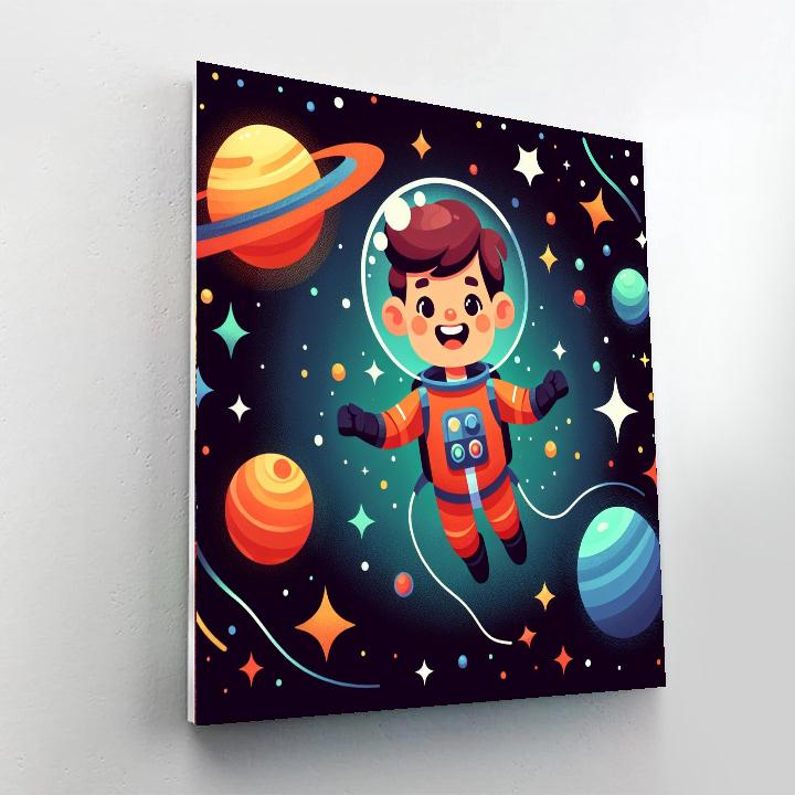 Little Astronauts' Spacewalk Paint By Numbers