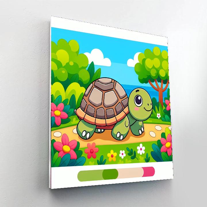 Tiny Tortoise Trek Painting Number Kit