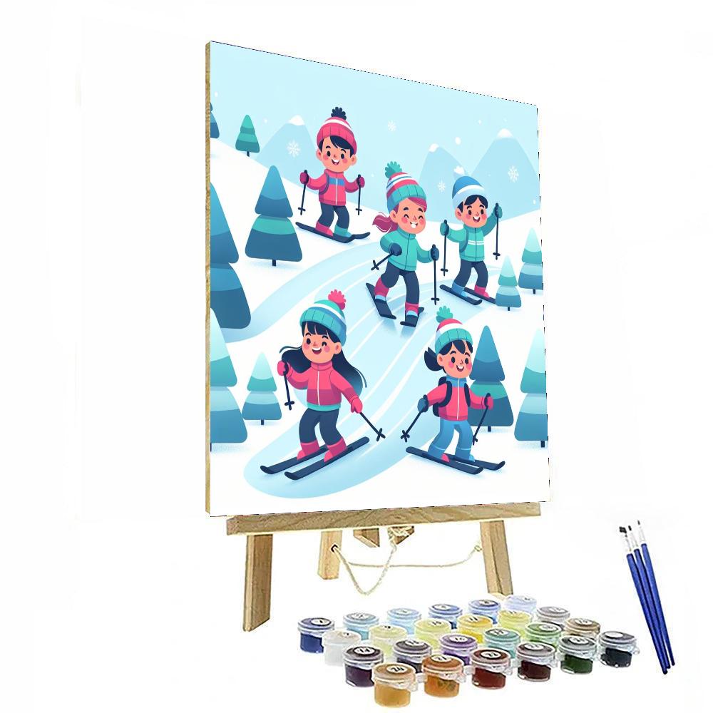 Ski Adventure Fun Numbered Painting Kits