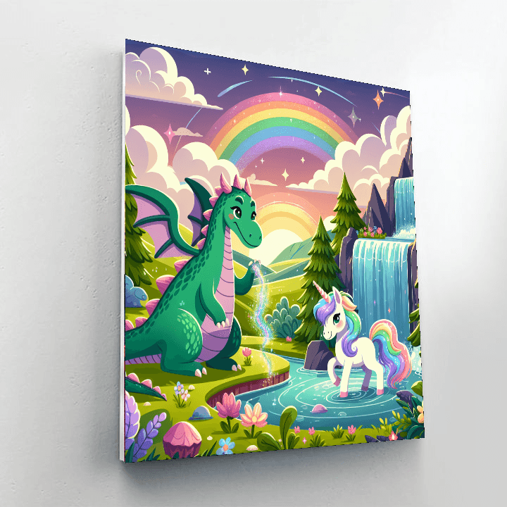 Fantasy Adventure With Mythical Creatures Painting Number Kit