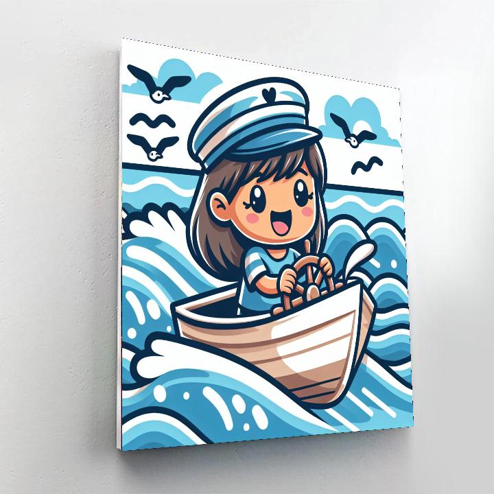 Brave Little Sailor Adventure Paint By Numbers Art