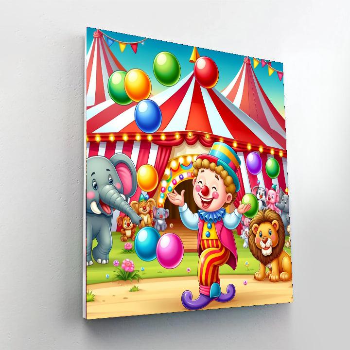 Creative Circus Celebration Number Painting