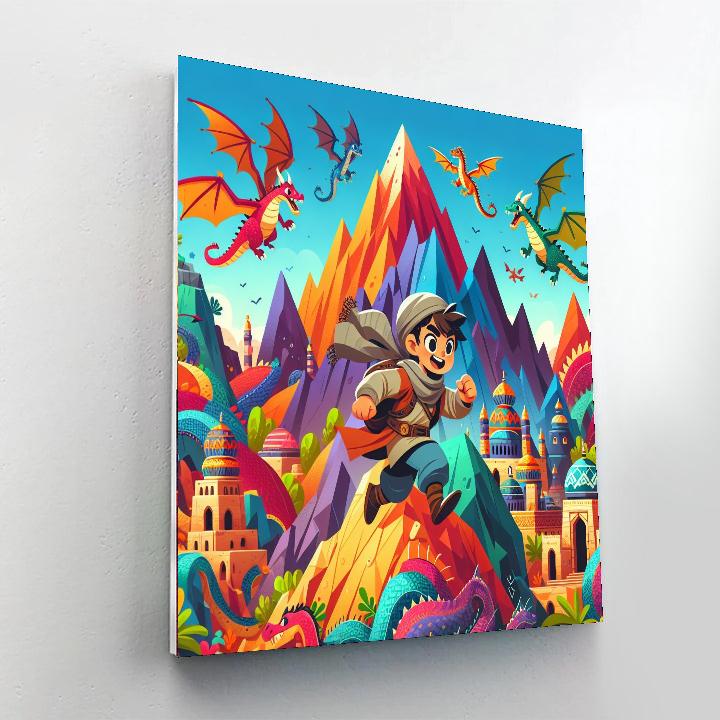 Adventure To Dragon Mountain Painting Number Kit