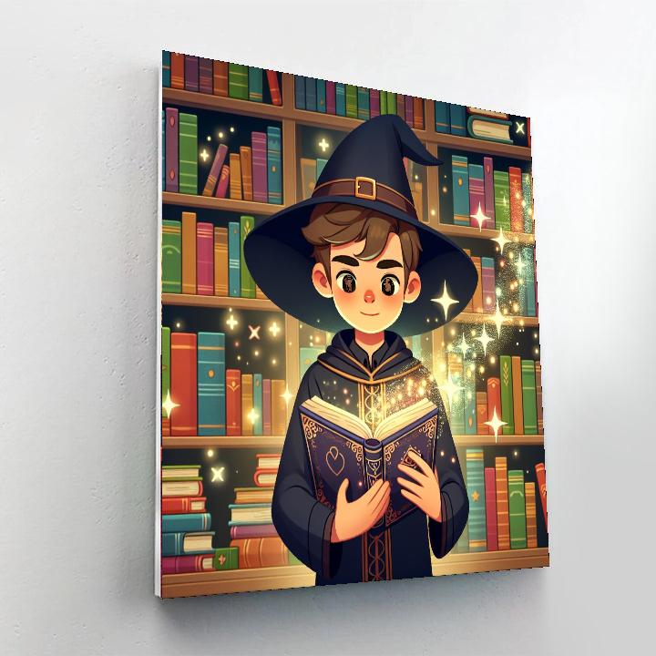 Wizard's Enchanted Library Painting Number Kit