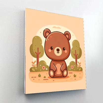 Happy Little Bear Painting By Numbers Kit