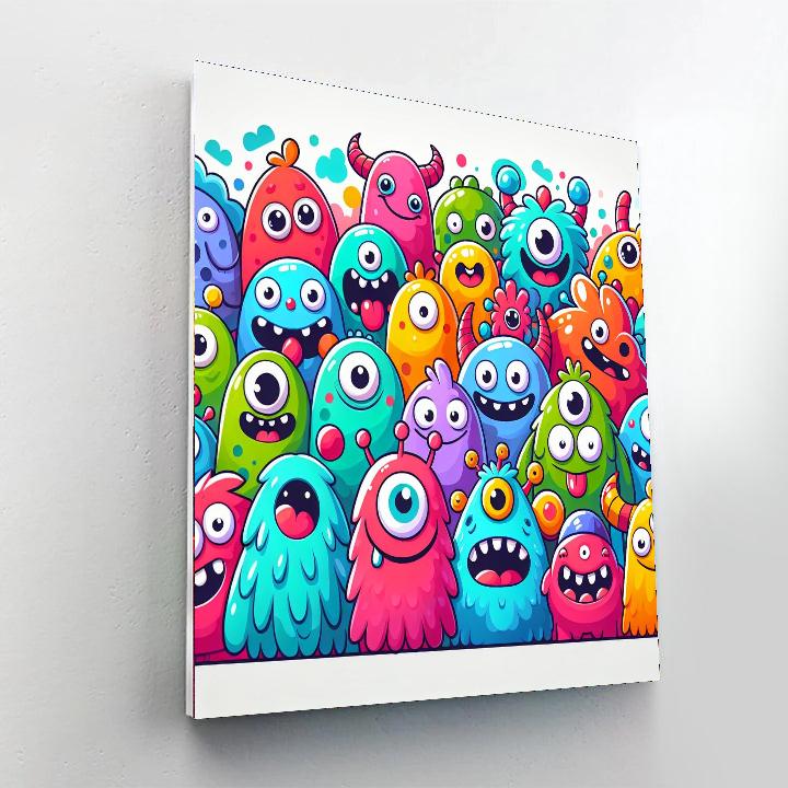 Fun-sized Monsters DIY Paint By Numbers