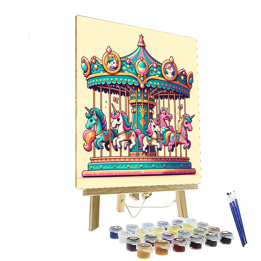 Fairy Tale Carousel DIY Paint By Numbers