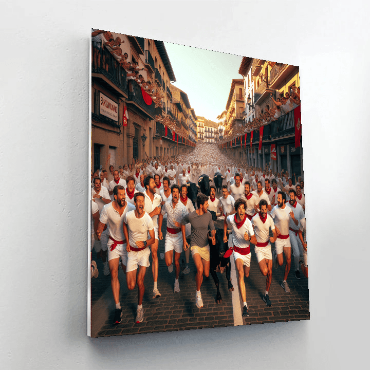 San Fermin - Running Of The Bulls - Spain Paint By Color