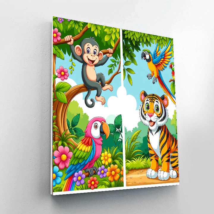 Adventurous Jungle Journey Painting By Numbers Kit