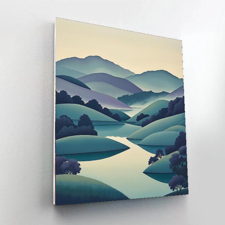 Utagawa Hiroshige Inspired Whispers Of The Evening Mist  Paint By Number