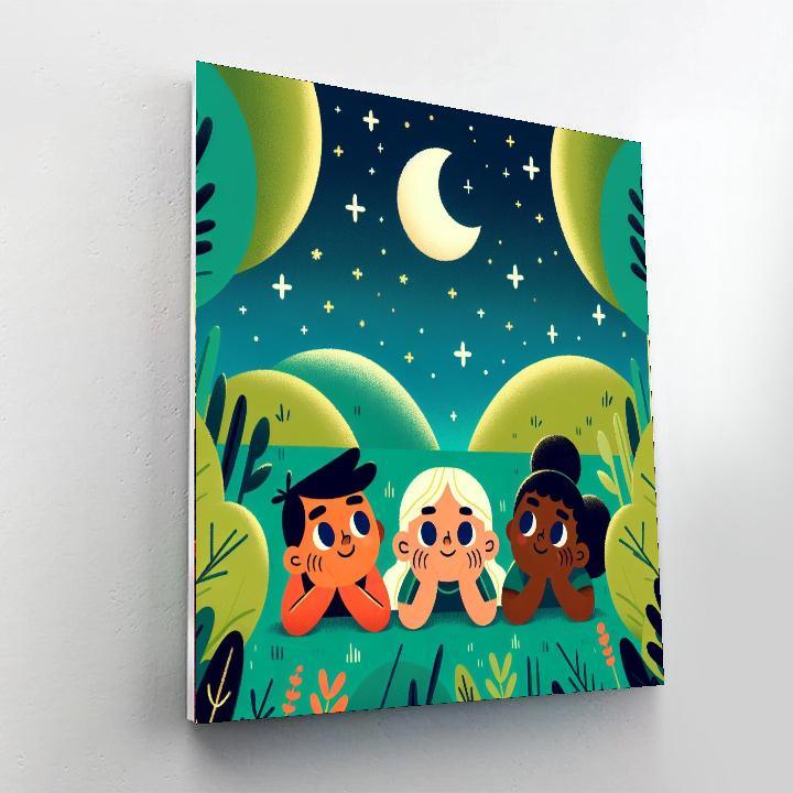 Serene Stargazer Night Numbered Painting Kits