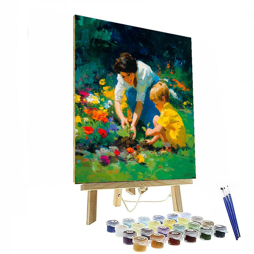Family Gardening Day Paint By Numbers Kits