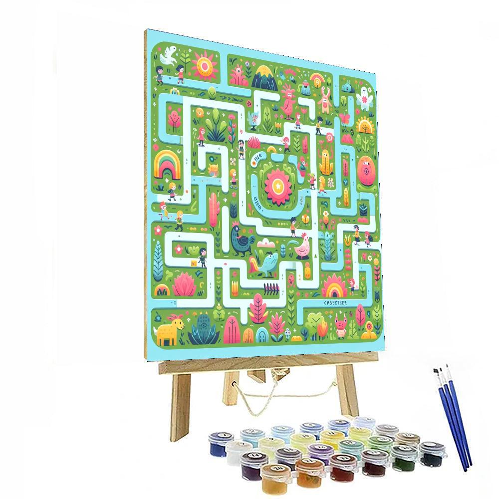 Magical Garden Maze Numbered Painting Kits