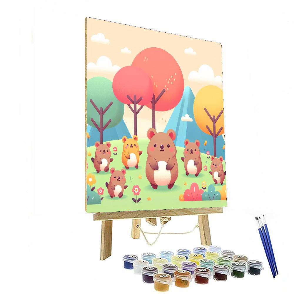 Quirky Quokka Gathering Painting Number Kit