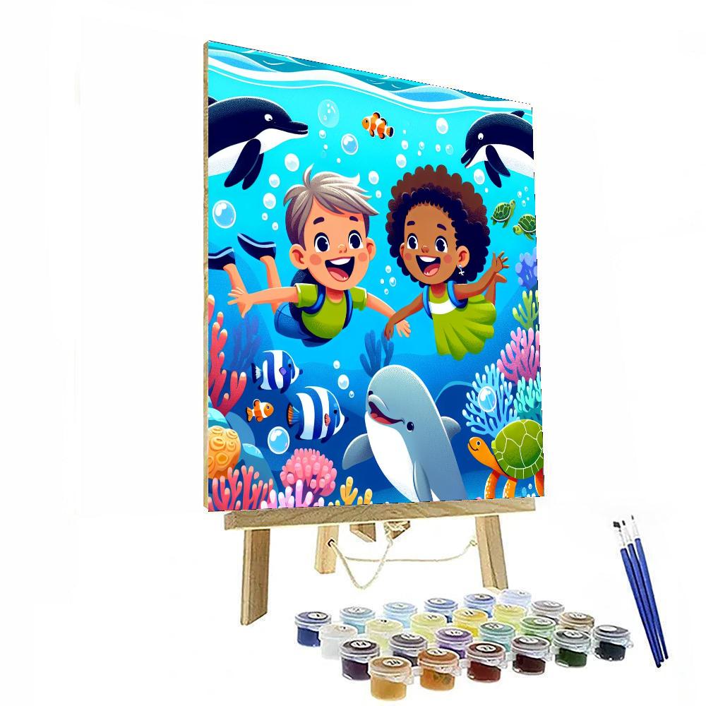 Whimsical Ocean Exploration Number Painting