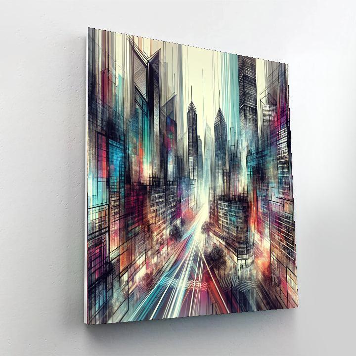 Whirlwind Cityscape Vibes DIY Paint By Numbers
