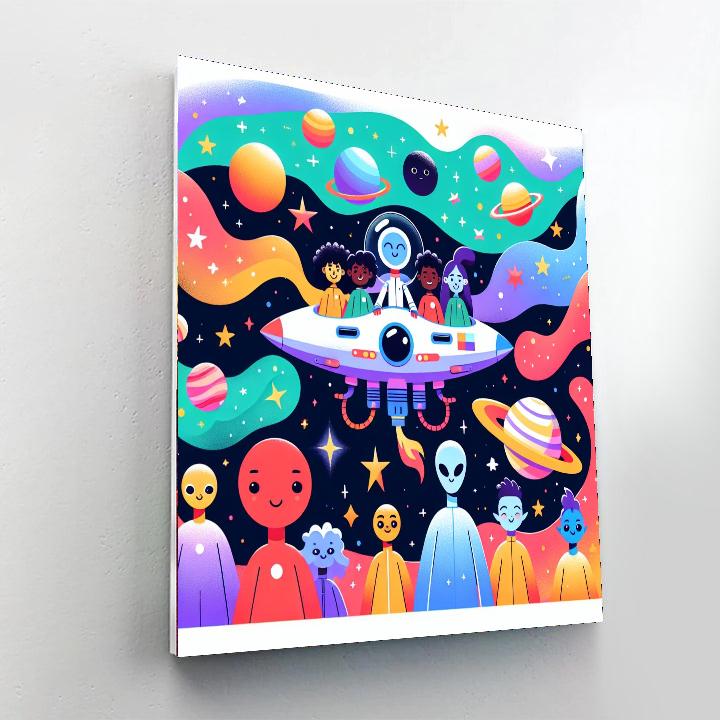 Fantastical Space Adventure Paint By Numbers