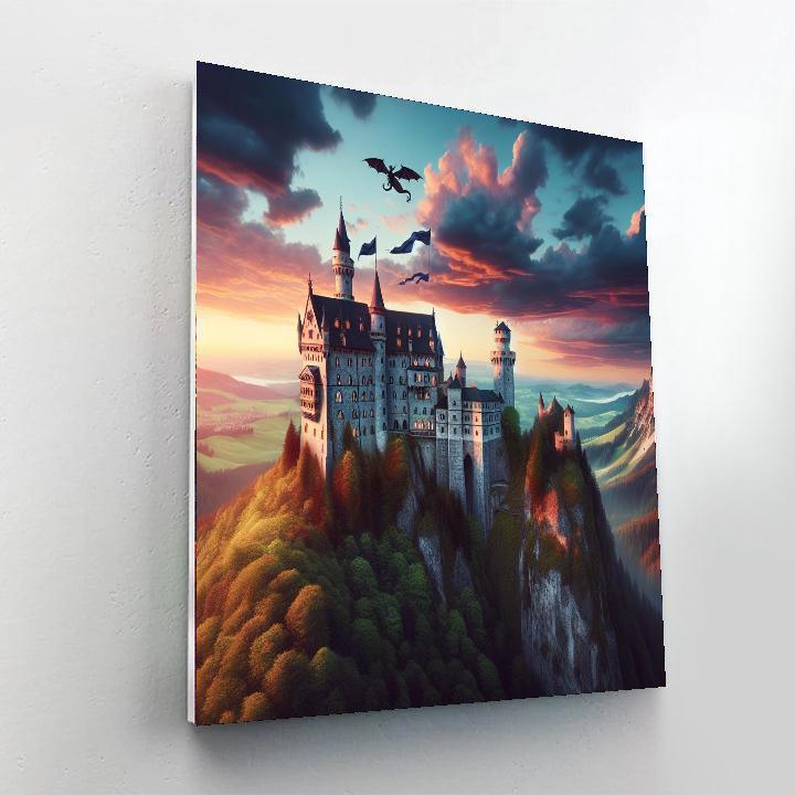 Medieval Fantasy Castle Number Painting