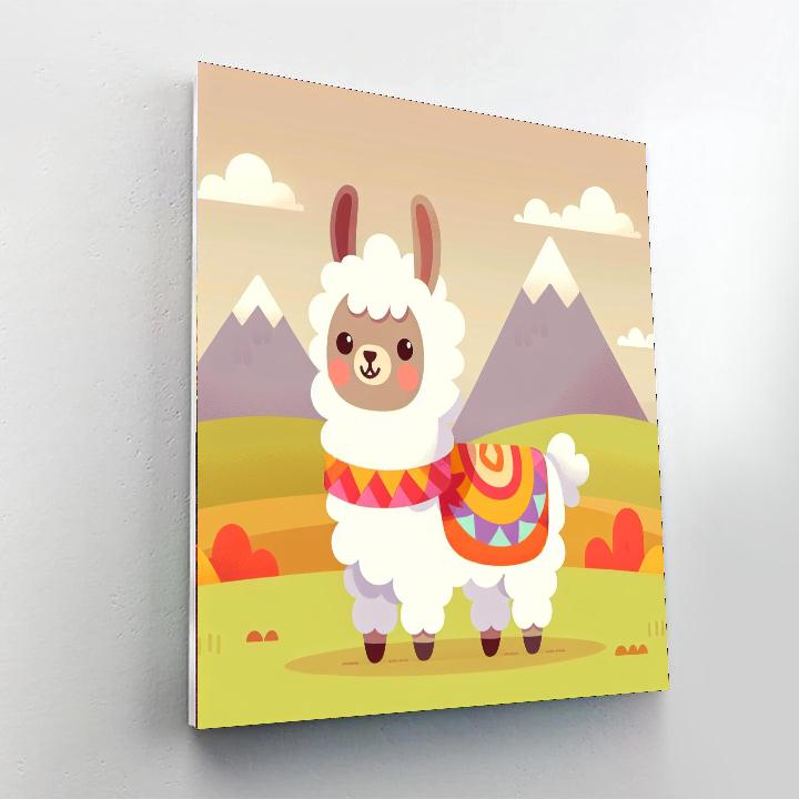 Lovable Llama Paint By Numbers Art