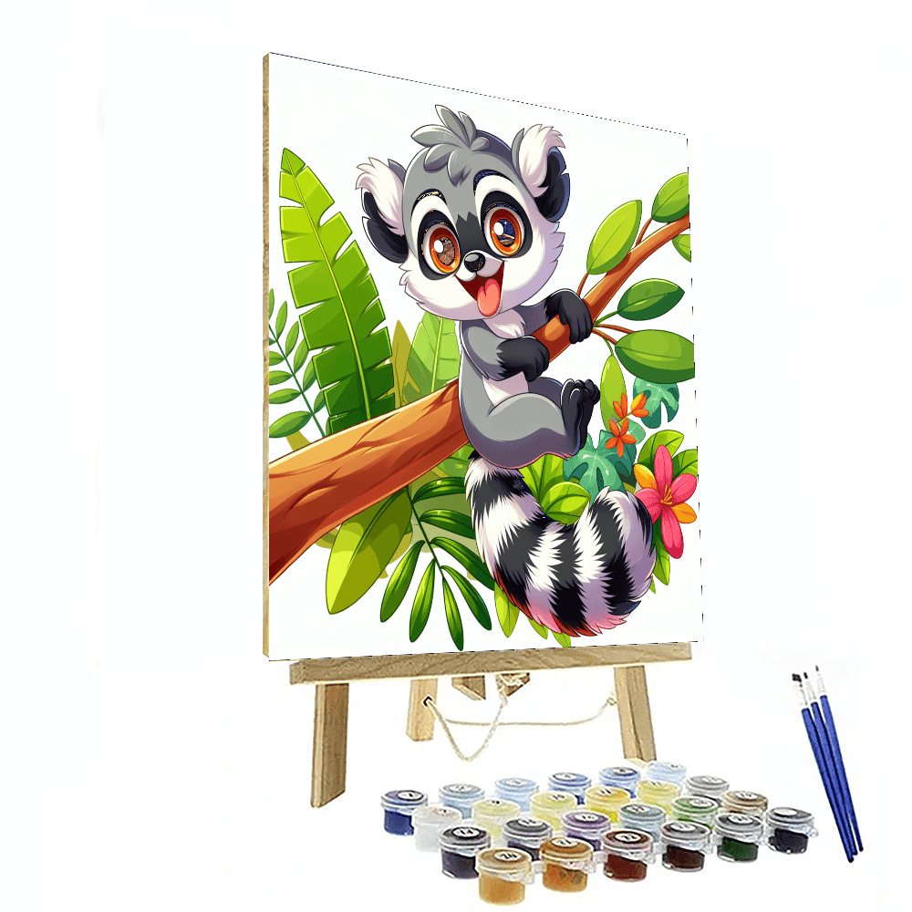 Lively Lemur Painting Number Kit
