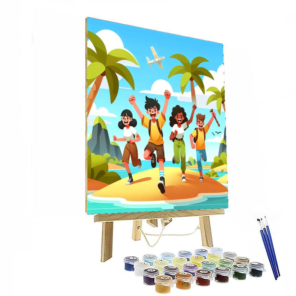Wondrous Island Treasure Hunt Painting Number Kit