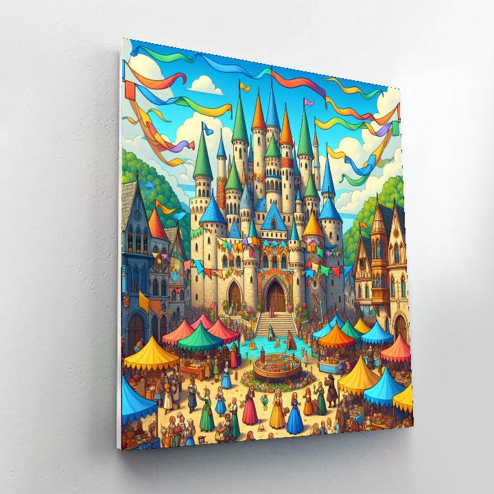 Fantasy Castle Festival Numbered Painting Kits