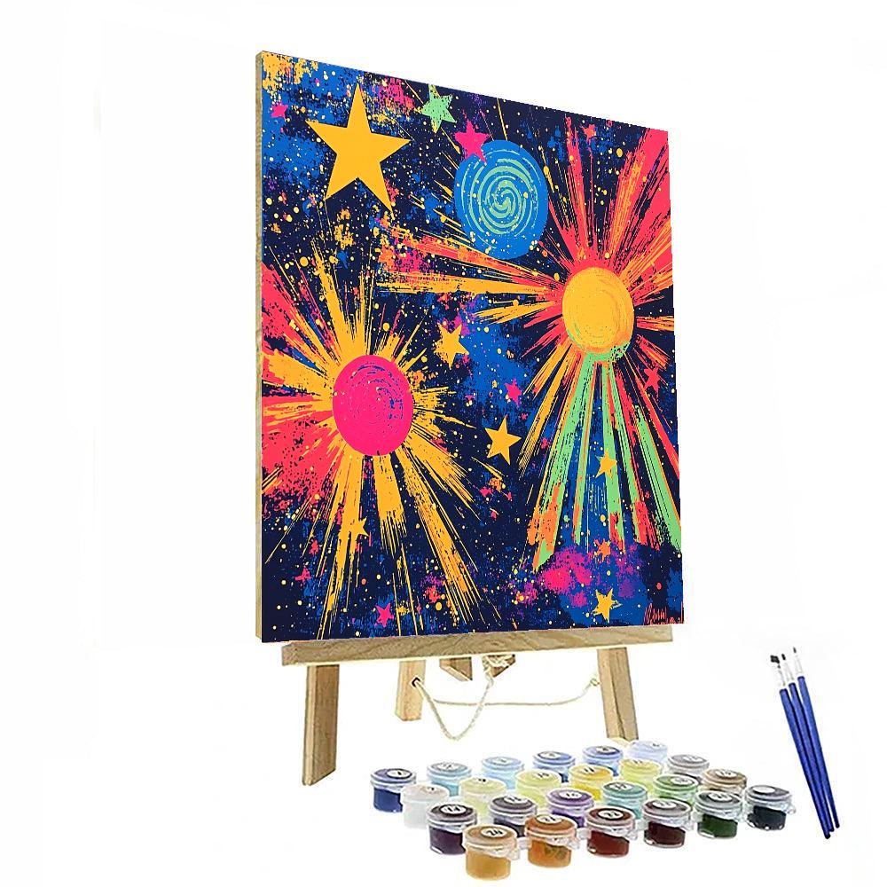 Andy Warhol Inspired Galactic Vision  Paint By Number