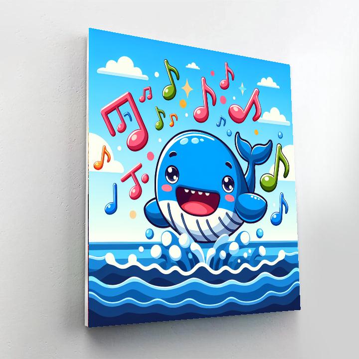 Whale's Splashing Ocean Concert Paint By Numbers Kits