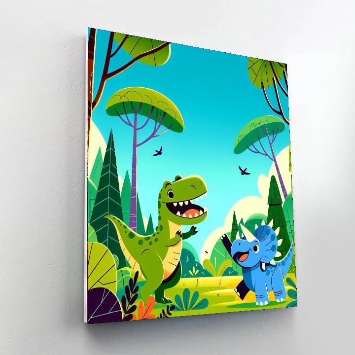 Dinosaur Friends Painting Number Kit