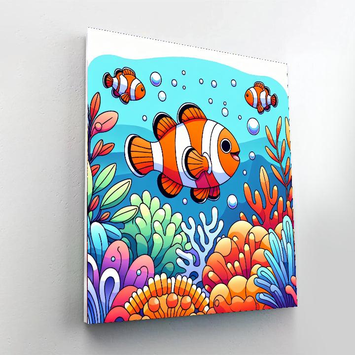 Merry Clown Fish Numbered Painting Kits