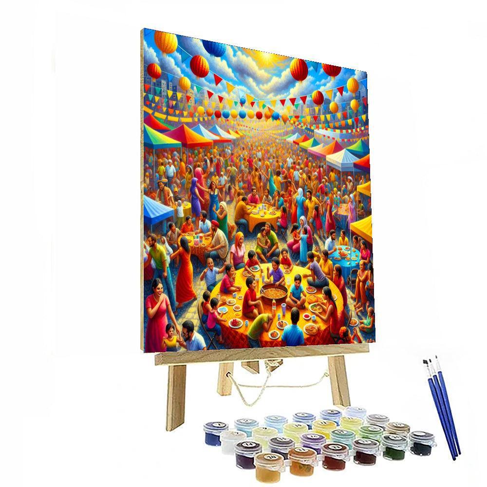 Dynamic Summer Festival Painting By Numbers Kit
