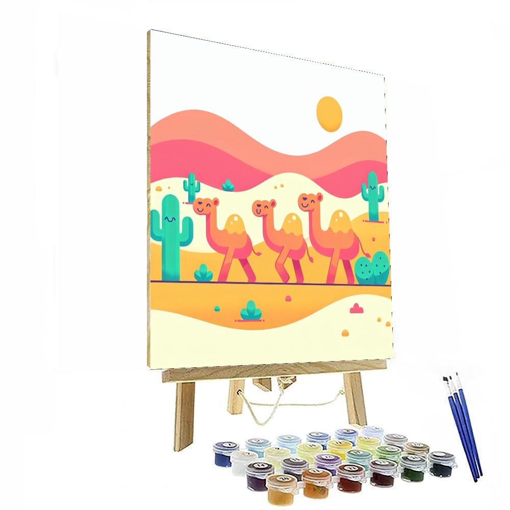 Dazzling Desert Safari Number Painting
