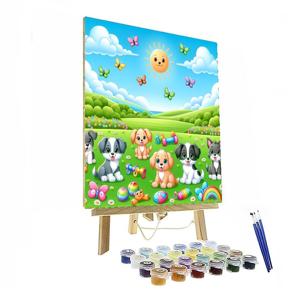 Puppy Playtime Park Paint By Number