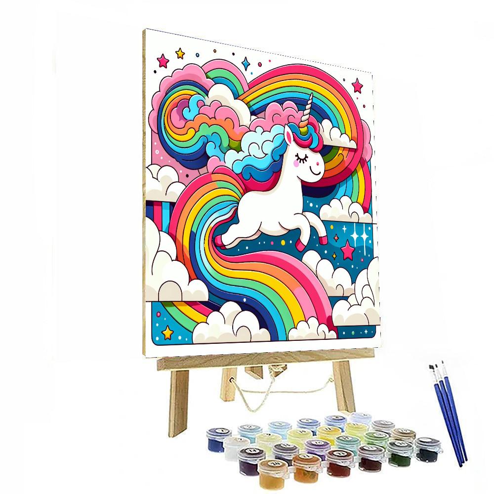 Lively Cloud Unicorn Numbered Painting Kits